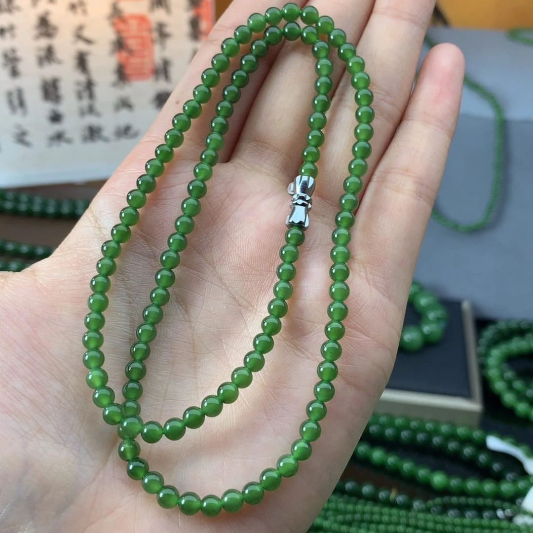 手链未镶嵌和田玉（碧玉）