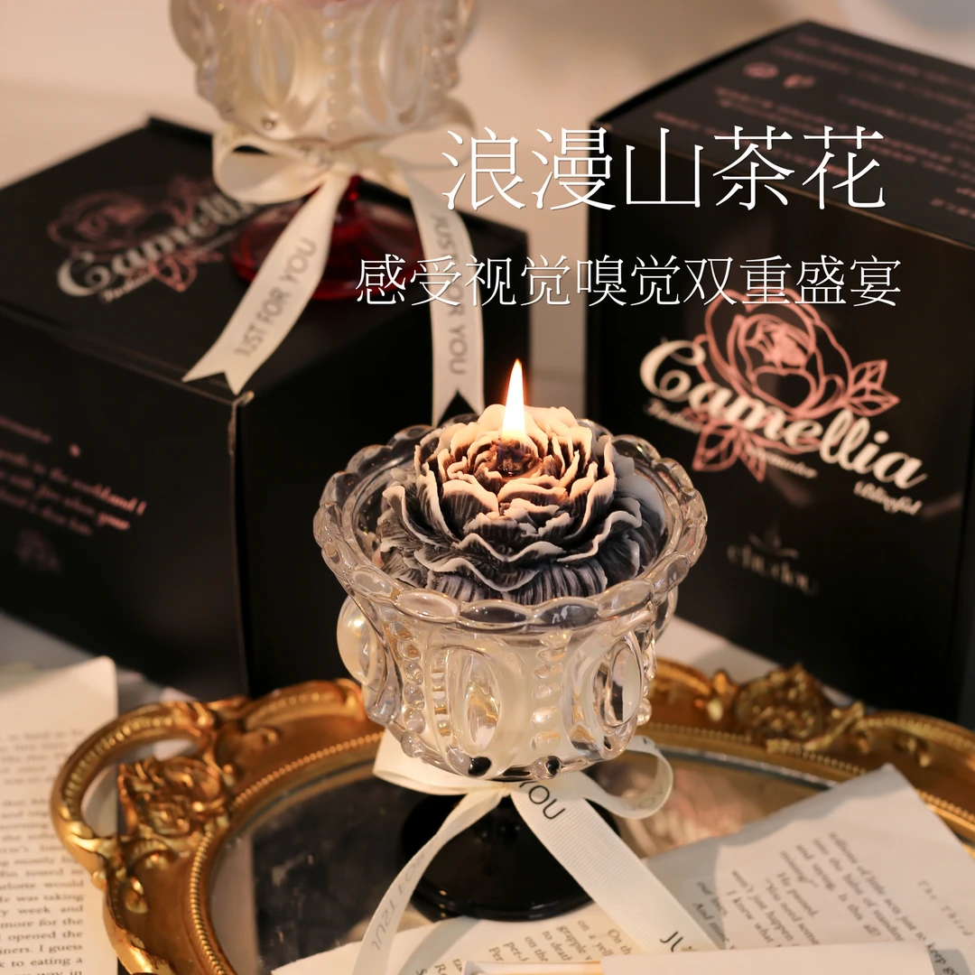 山茶花香薰蜡烛礼盒生日礼物女生教师节送给朋友闺蜜的小众高级感