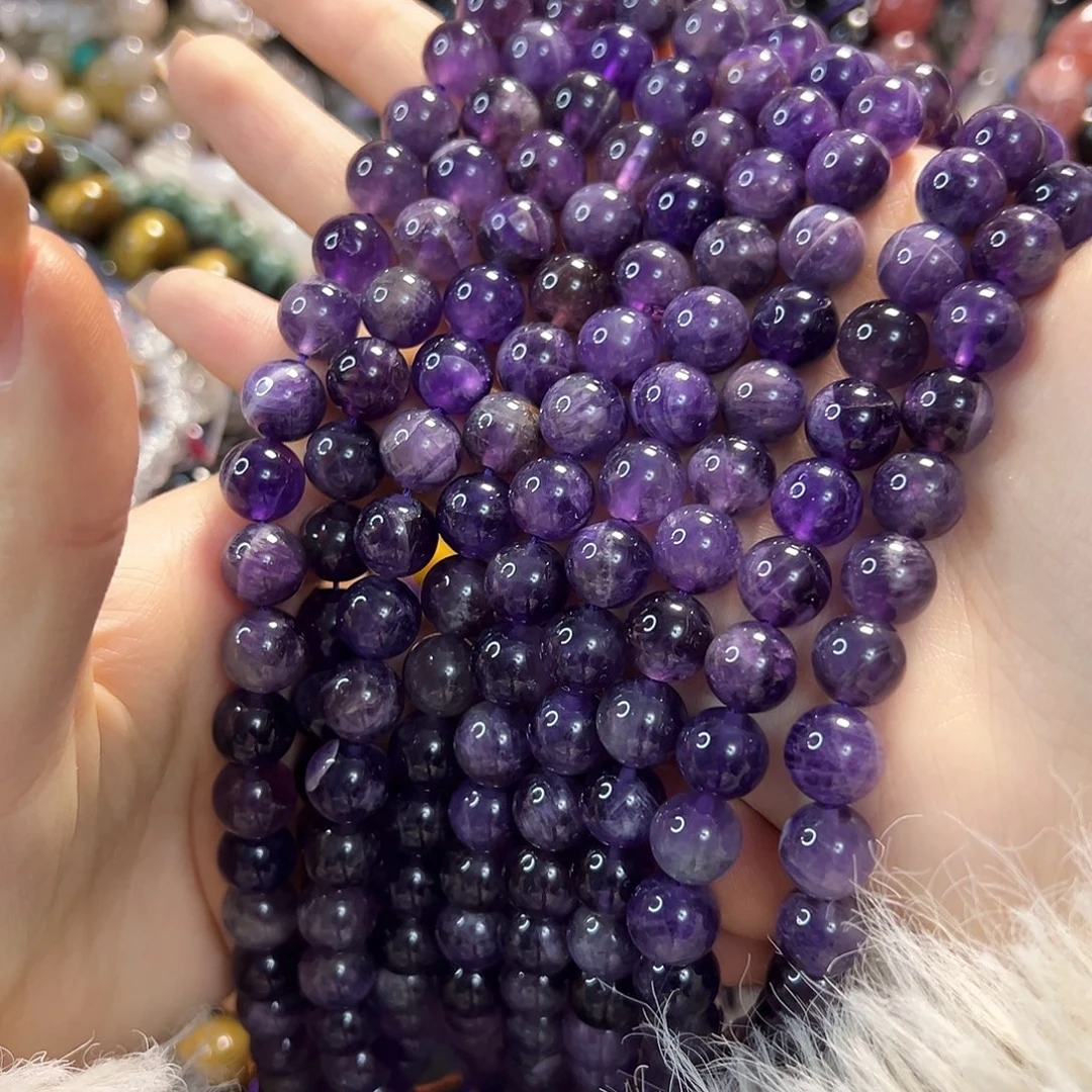 玛瑙/玉髓未镶嵌珠宝半成品乌拉圭紫水卡10一条