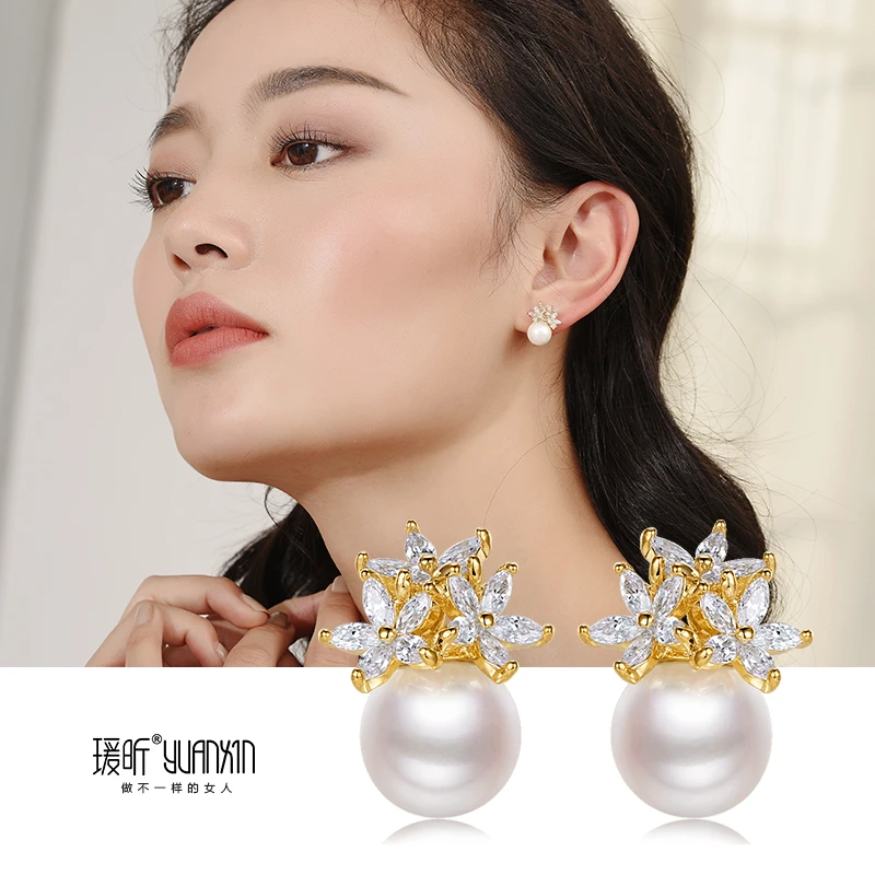 铜合金耳饰 适合方圆脸耳环高级感清新耳夹无耳洞女小众设计耳饰