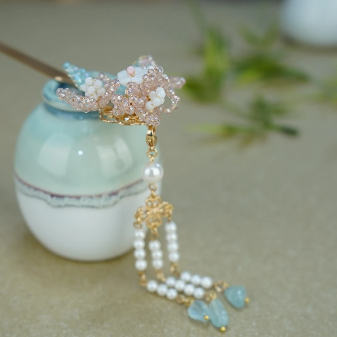 [时愿]古悦倾城古风汉服发饰盘发扁簪