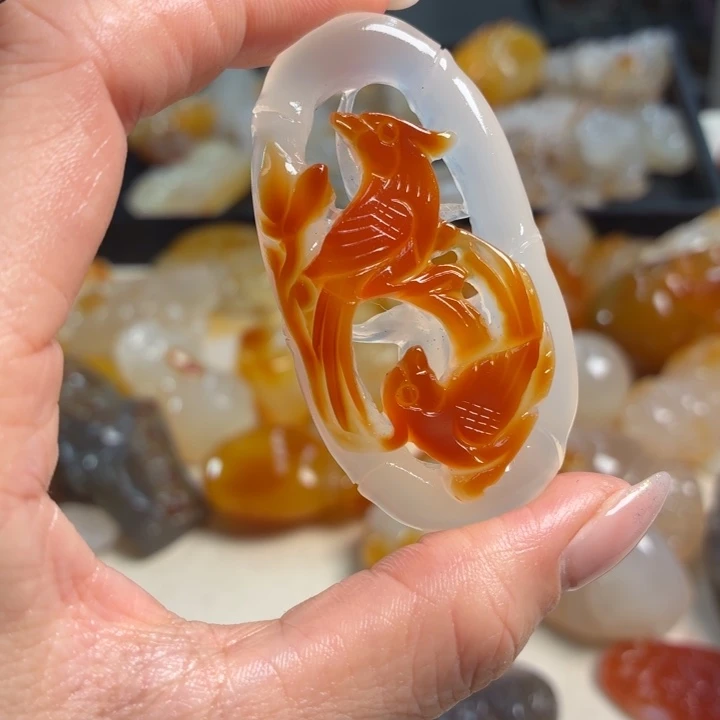 玛瑙/玉髓未镶嵌吊坠(不含链)