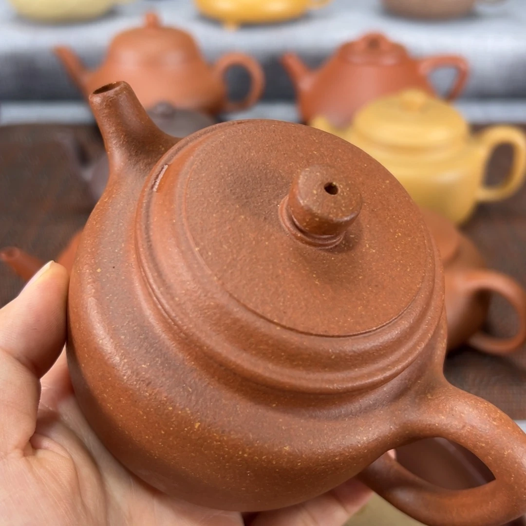 茶壶紫砂红降破德钟