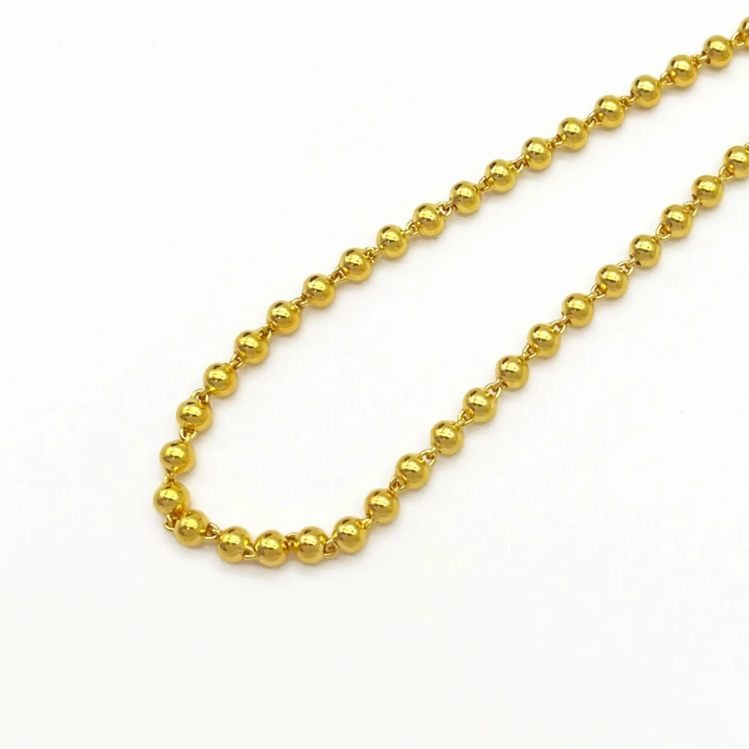 链子足银 足银项链-卡4光珠项链（简约时尚）