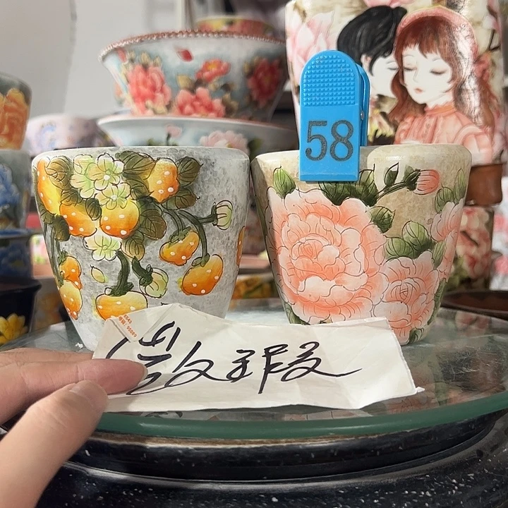 景德镇手绘花盆 满38包邮