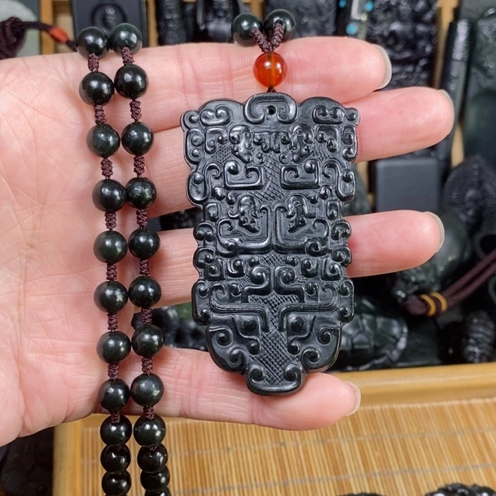 和田玉（青玉）挂件未镶嵌