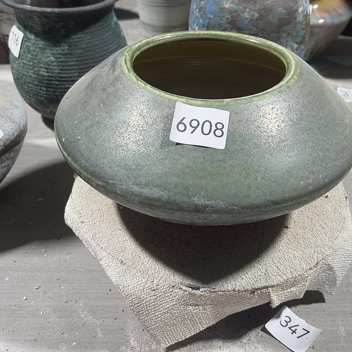 陶摆件高14，口17，有孔，6908