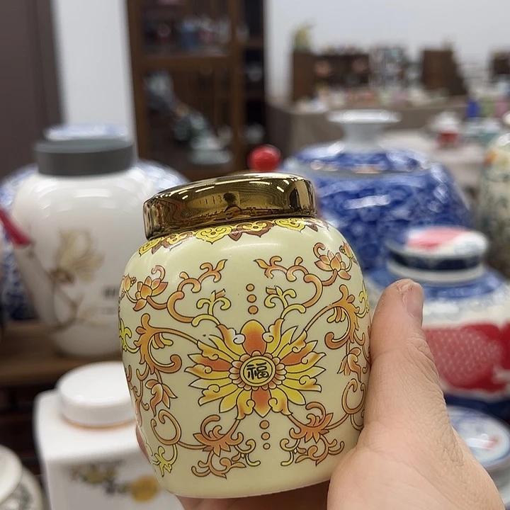 瓷片茶叶罐茶叶罐@@605