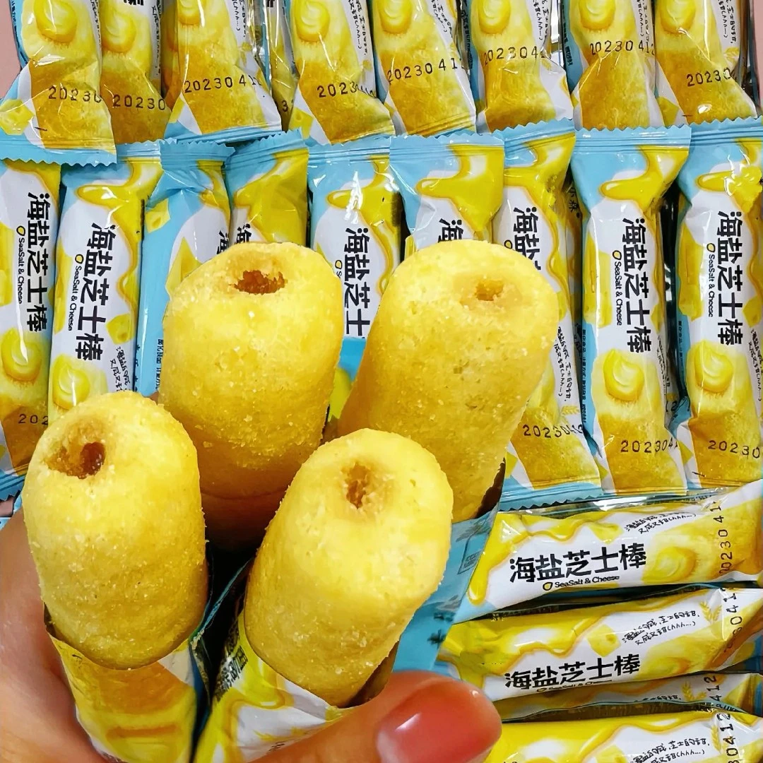 【抢30包】网红爆款海盐芝士棒米果卷整箱批发解馋零食独立包装休闲