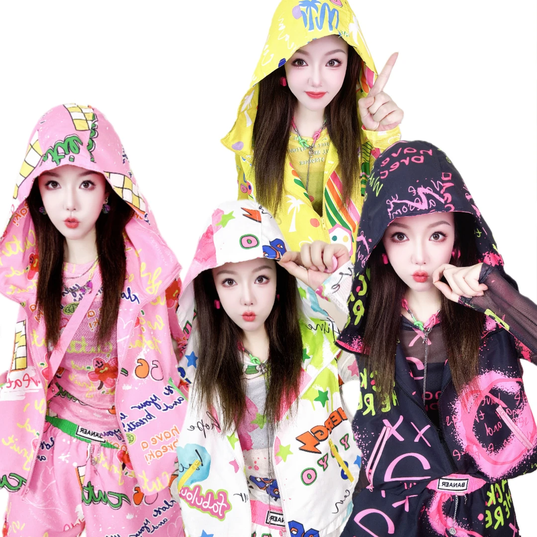 A064春夏新品原创潮牌宽松显瘦时尚洋气减龄马夹外套女连帽马甲