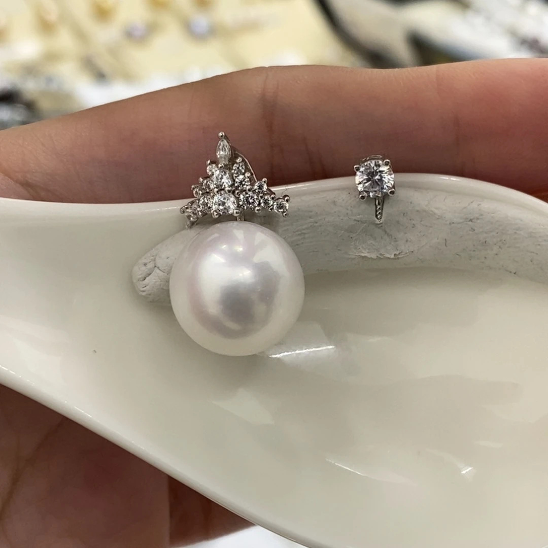 海水珍珠裸珠未镶嵌澳白13.7不含配件