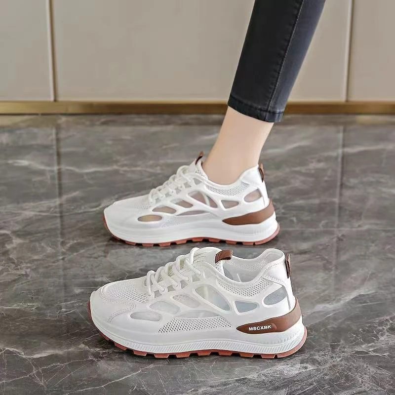 Q05新款秋季透气网面运动鞋休闲小白鞋