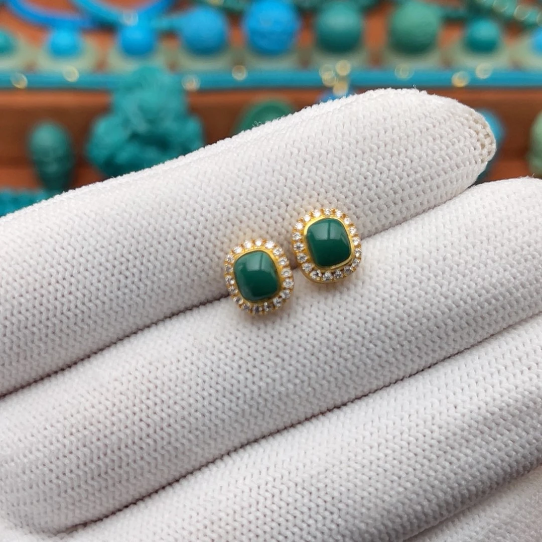 绿松石18K金镶嵌珠宝奇石