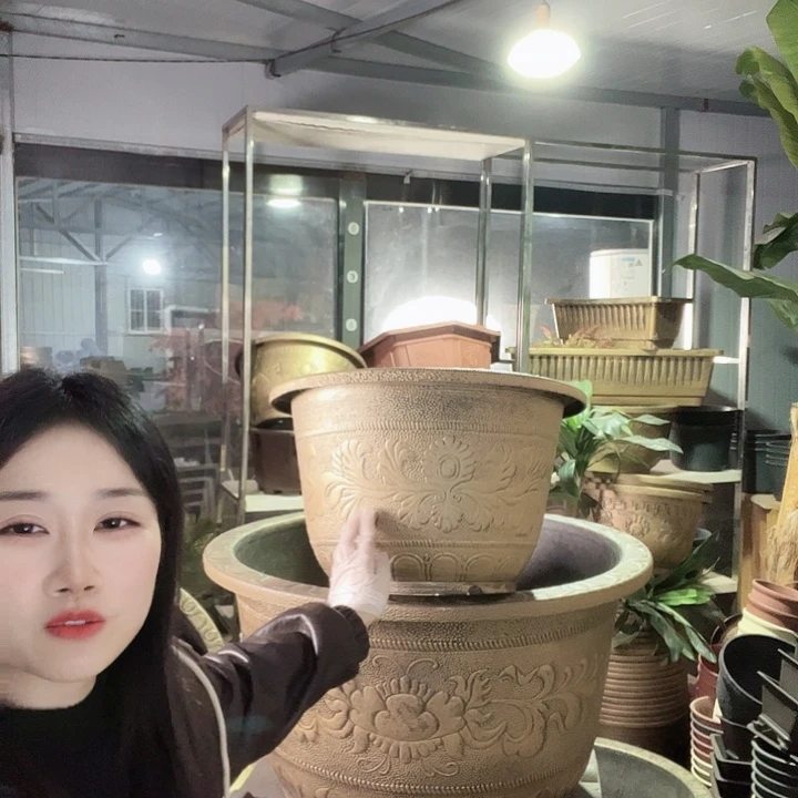 圆形50花盆10个有孔