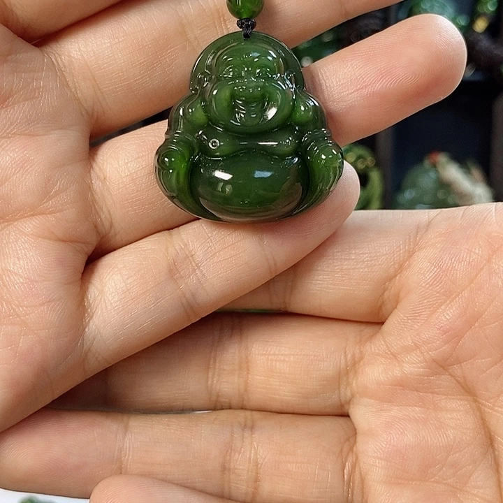 和田玉未镶嵌吊坠(不含链)30mm
