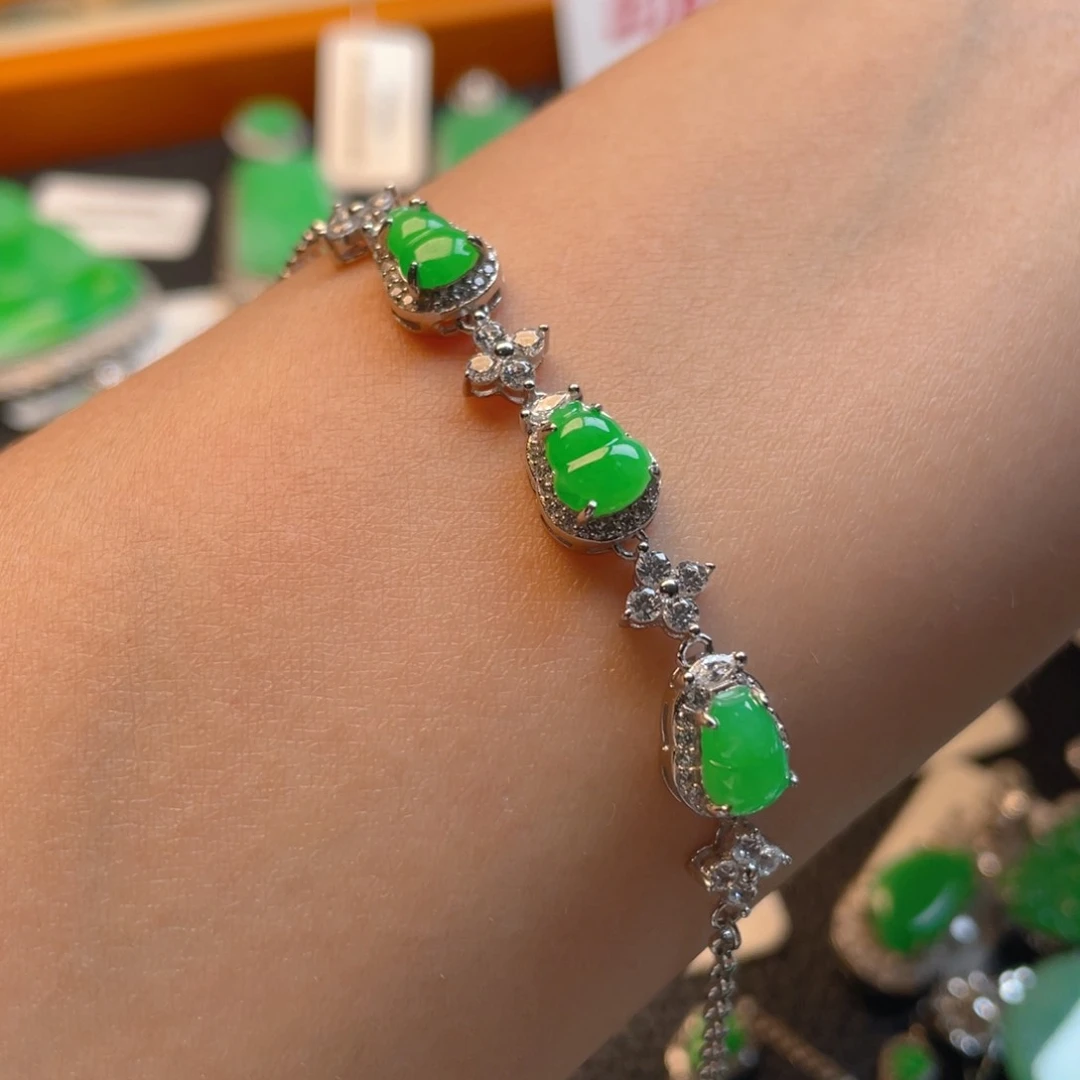 翡翠银S925镶嵌颈饰