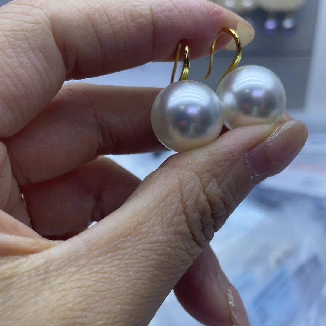 淡水珍珠耳饰银S925镶嵌