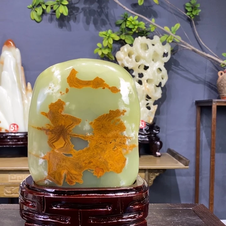 平***福石材伊朗古青石摆件