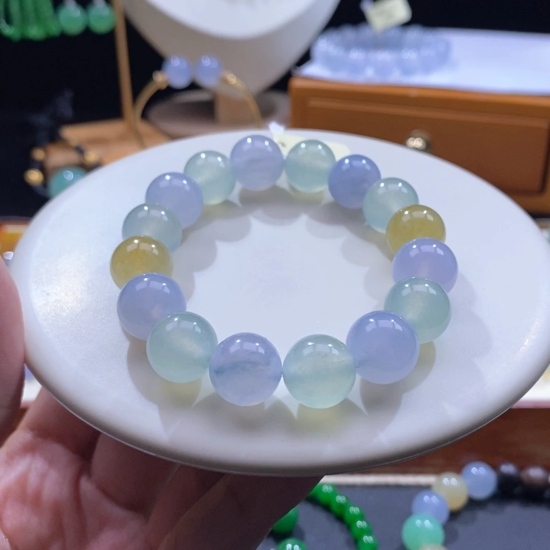 未镶嵌手串翡翠冰糖果色手串卡12