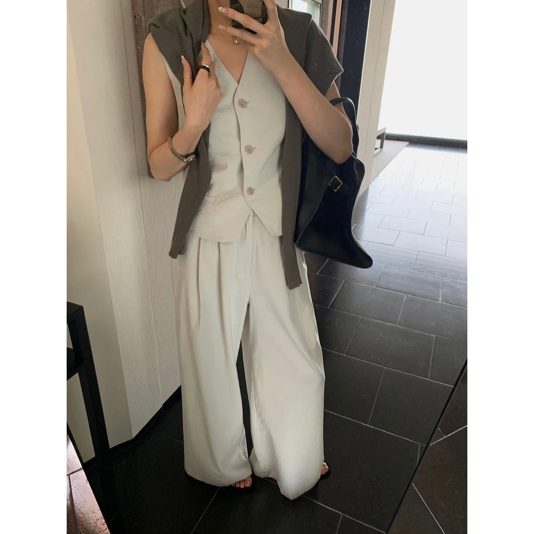 W2088#BLUEPOPS#“梨形天菜”闭眼冲！韩系百搭休闲阔腿裤（福利）