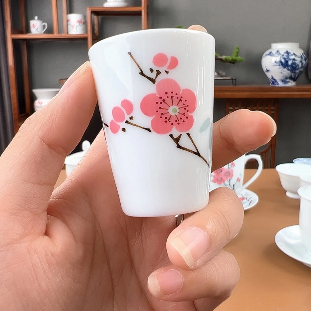 翠竹红梅闻香杯，微瑕