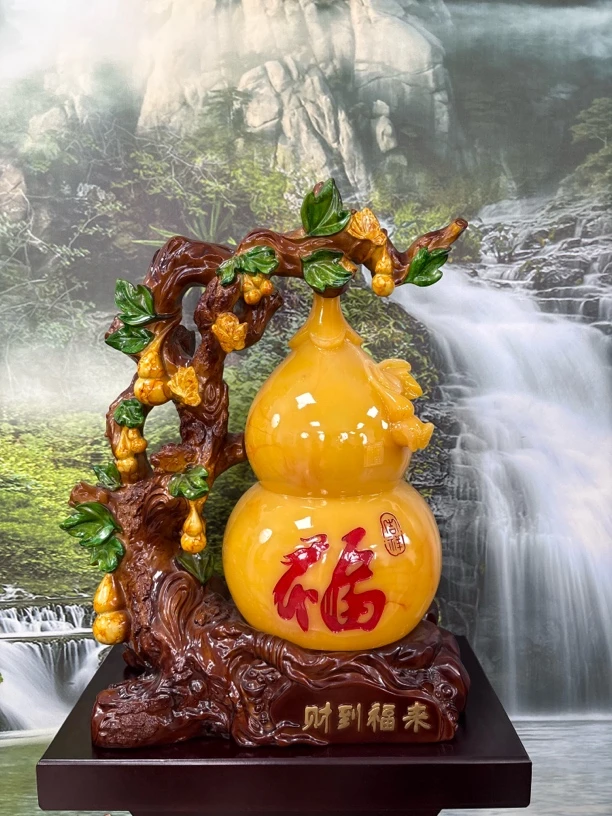 财到福来 葫芦电视柜家居装饰摆件 长53宽26高70