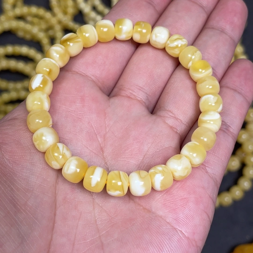 蜜蜡未镶嵌裸石蜜蜡手串8.3mm