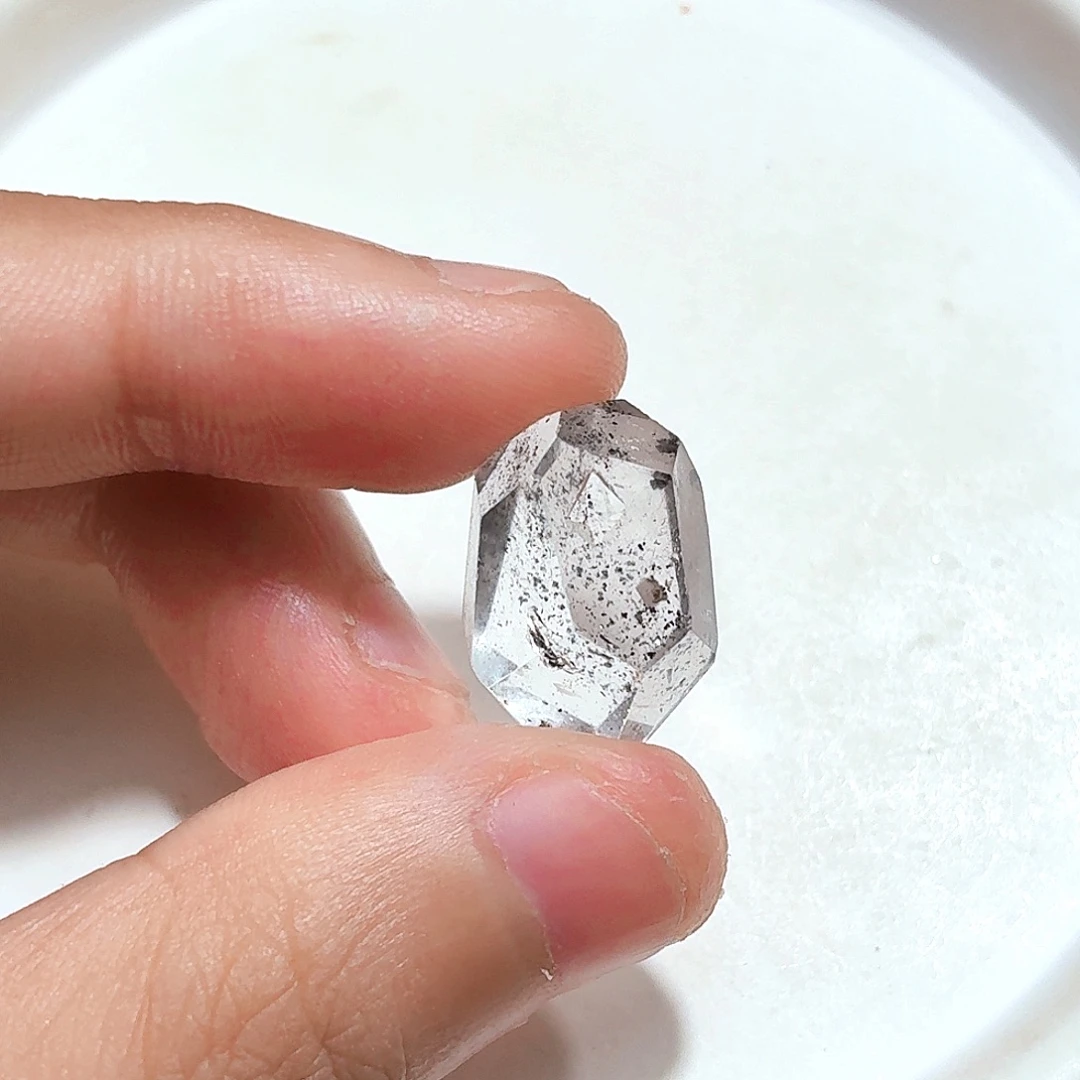 珠宝半成品水晶未镶嵌闪灵打孔不退换