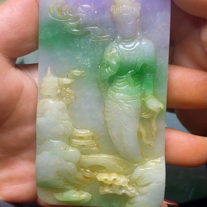 白玉菩提吊坠青****台