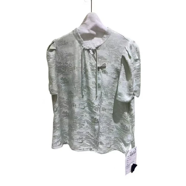 【7-3】4563 山水提花冠乐绉桑蚕丝