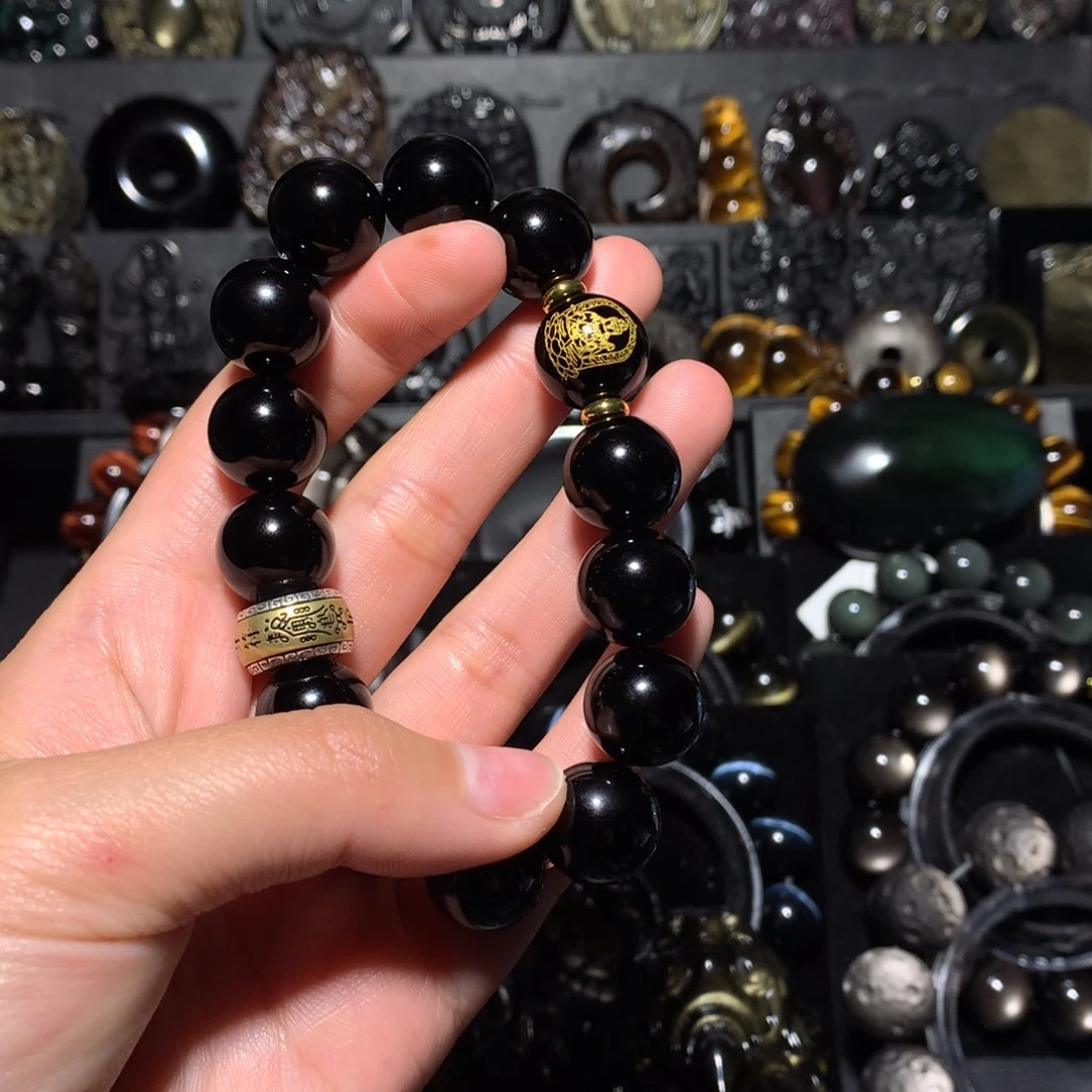 风***起黑曜岩未镶嵌珠宝奇石