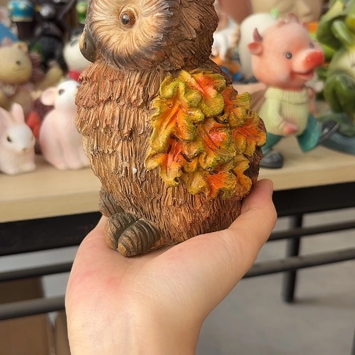 瓷片样品样品枫叶猫头鹰