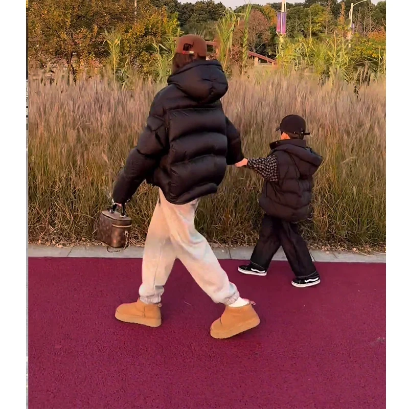 黑色短款羽绒服女2025年冬季新款小个子云朵泡芙加厚90白鸭绒外套