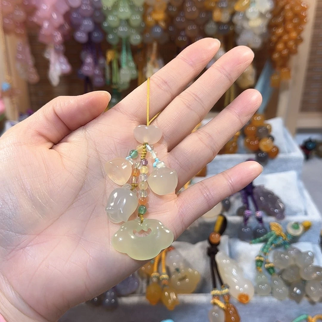 玛瑙/玉髓手机挂件未镶嵌