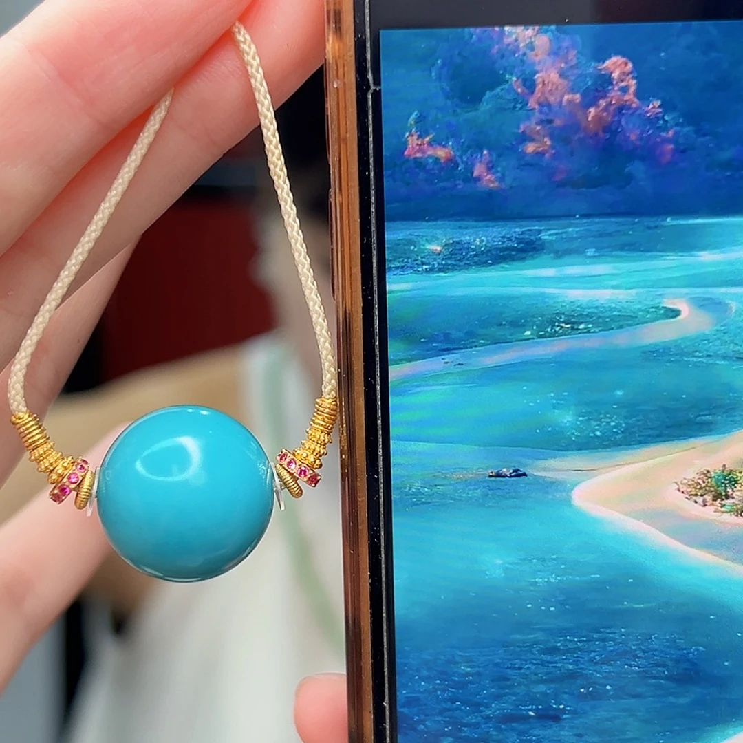 18K金镶嵌绿松石珠宝奇石