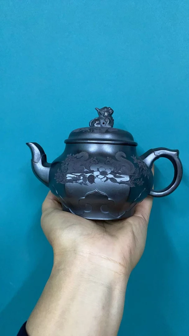 松趣龙尊六方潘壶铁血红砂郝闻婷紫砂壶