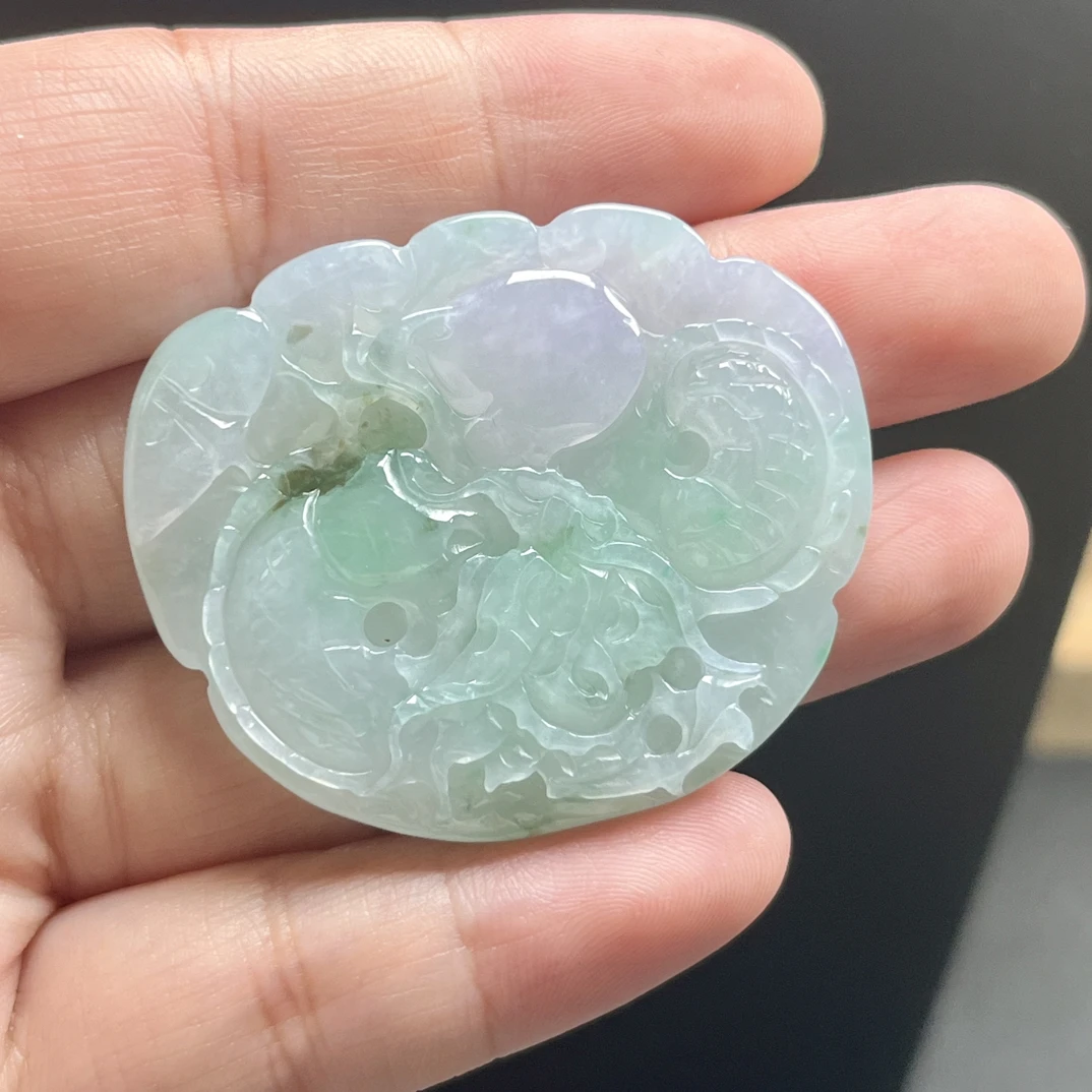 A货春彩如意吊坠