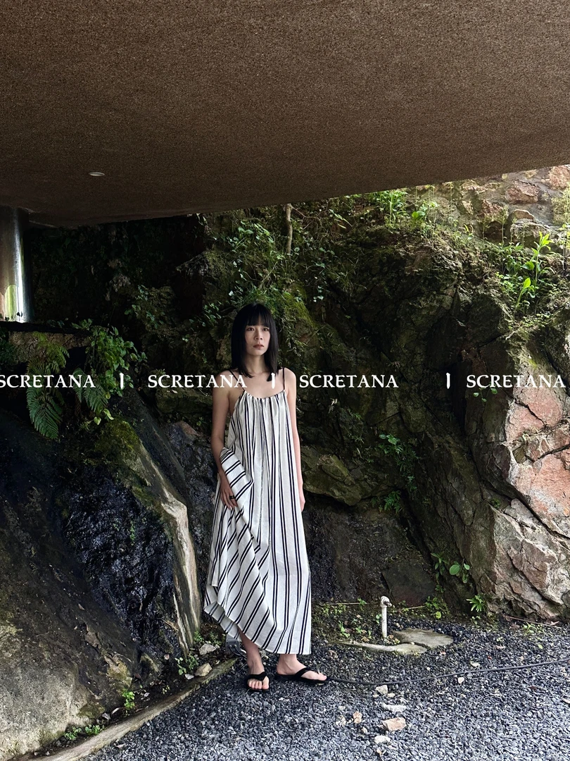 SCRETANA/安娜的秘密春夏丝显瘦极简氛围吊带裙睡裙家居服外穿