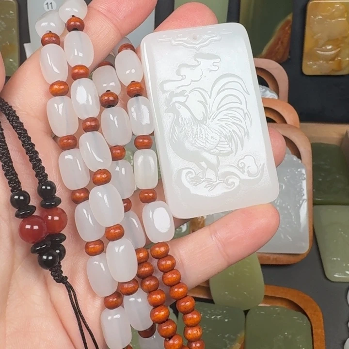 石材一物一拍生肖鸡