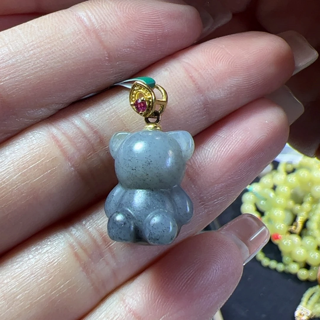 和田玉银S925镶嵌颈饰