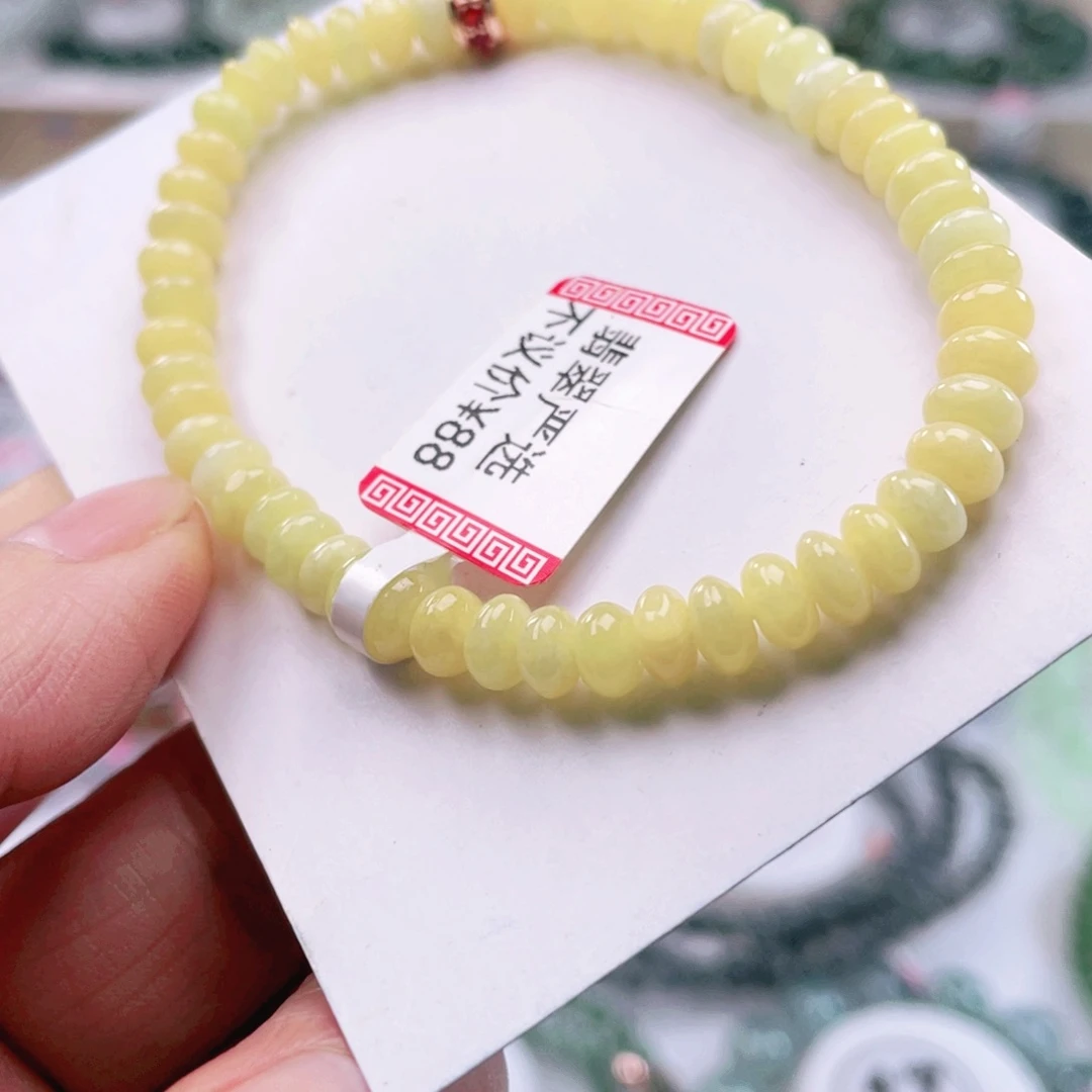 翡翠未镶嵌颈饰天然翡翠手链5.7mm