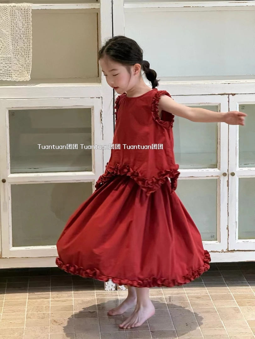 TUANTUAN2025夏女童系列韩版洋气上衣儿童