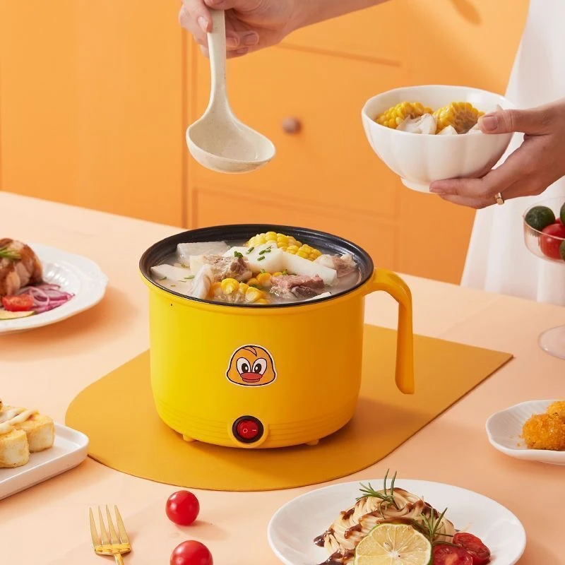 泡面锅电煮锅经典小黄鸭一人用小电煮锅学生宿舍煮面不粘锅多用锅