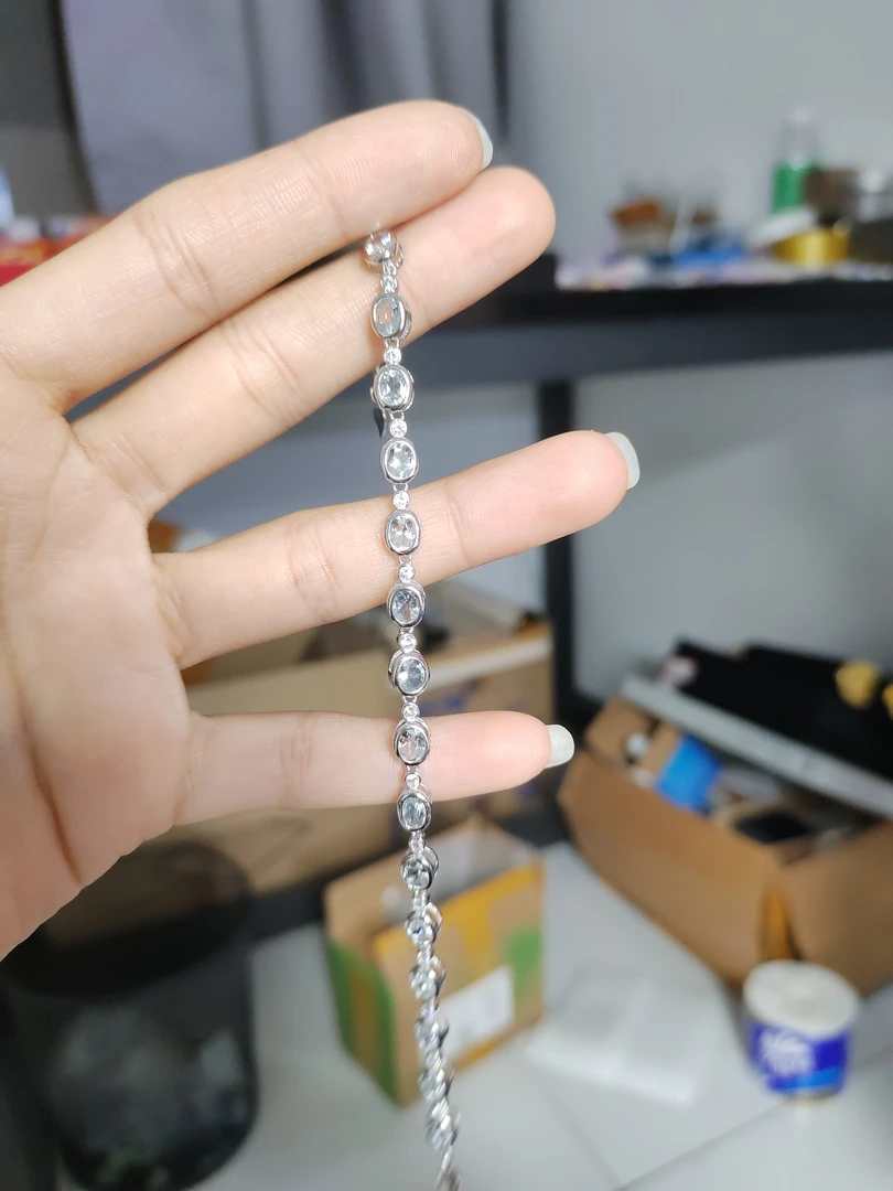 ［如一珠宝］海蓝宝手链