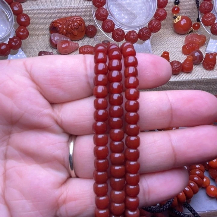 南红玛瑙未镶嵌颈饰老型108
