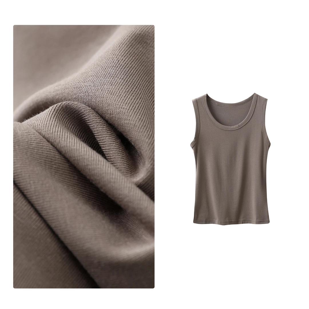 B门店15&9！内搭王！莱赛尔/7A抗菌亲肤高弹显瘦打底背心女 C20100