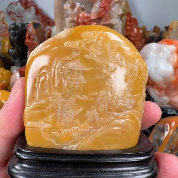 龙***哥寿山石寿山石银包金