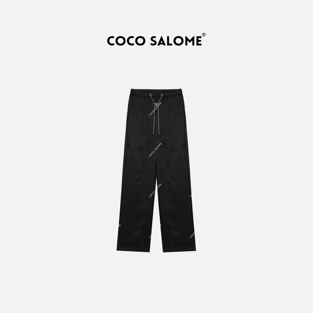 COCO SALOME⑥【凉凉裤】185g满幅进口水钻工艺垂坠感休闲裤619C