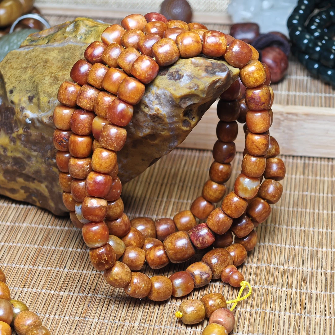 河磨玉（透闪石质玉）老型108粒，纯玉化料子。尺寸卡10*9。自选发货，