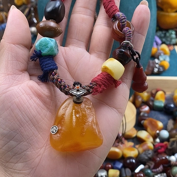 蜜蜡未镶嵌项链项链